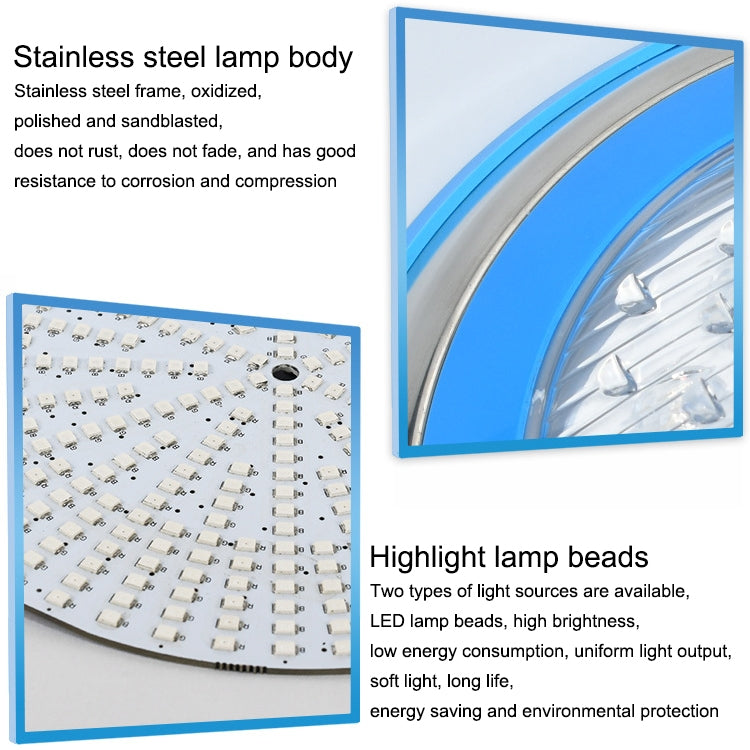 15W LED Rostfritt Stål Väggmonterad Poolbelysning Landskapsbelysning Underwater Light (färgat ljus + fjärrkontroll)