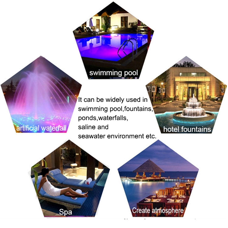 15W LED Rostfritt Stål Väggmonterad Poolbelysning Landskapsbelysning Underwater Light (färgat ljus + fjärrkontroll)