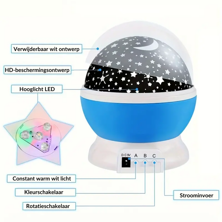 Stjärnprojektor Nattlampa - Luna