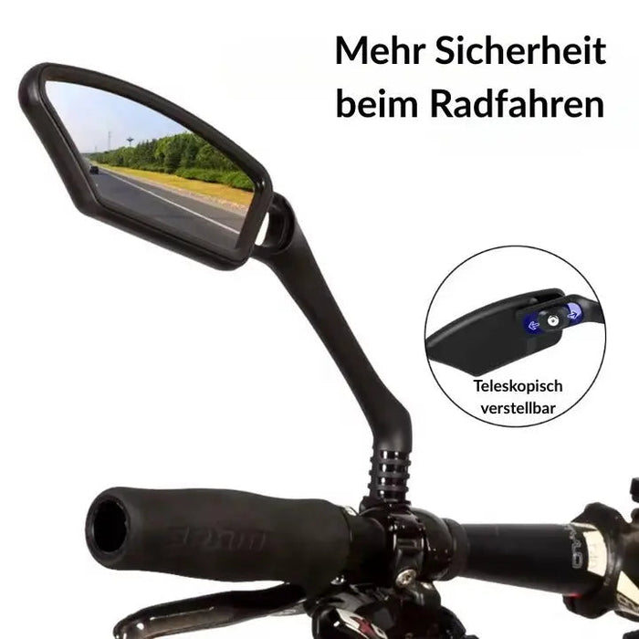 Cykelspegel i rostfritt stål – Stötsäker & 360° justerbar för ökad säkerhet