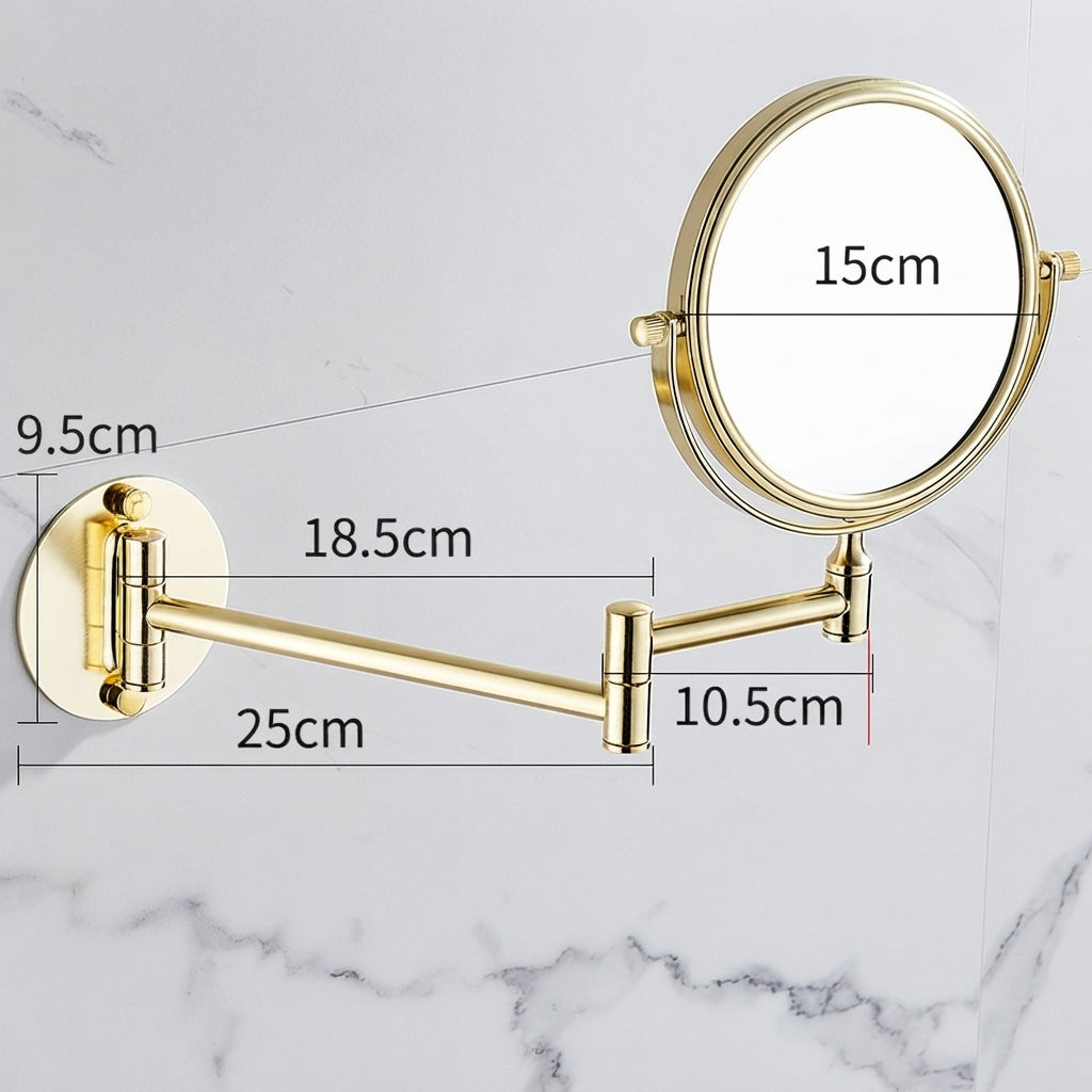 Förstorat uppladdningsbart LED sminkspegel | Justerbar ljusstyrka, upp till 10x förstoring &amp; portabel för felfri sminkapplikation
