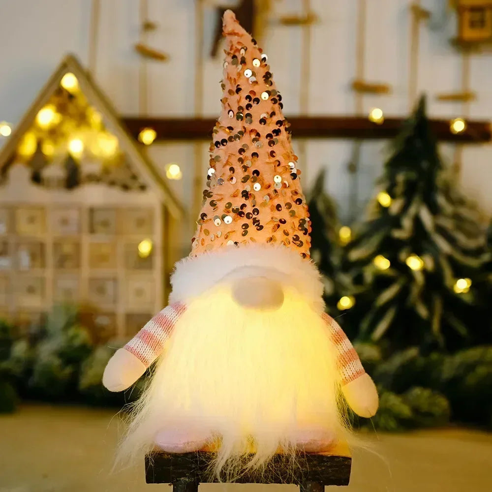 Jul Gnom Dekoration | LED Nattlampa | Varm Glöd Julprydnad