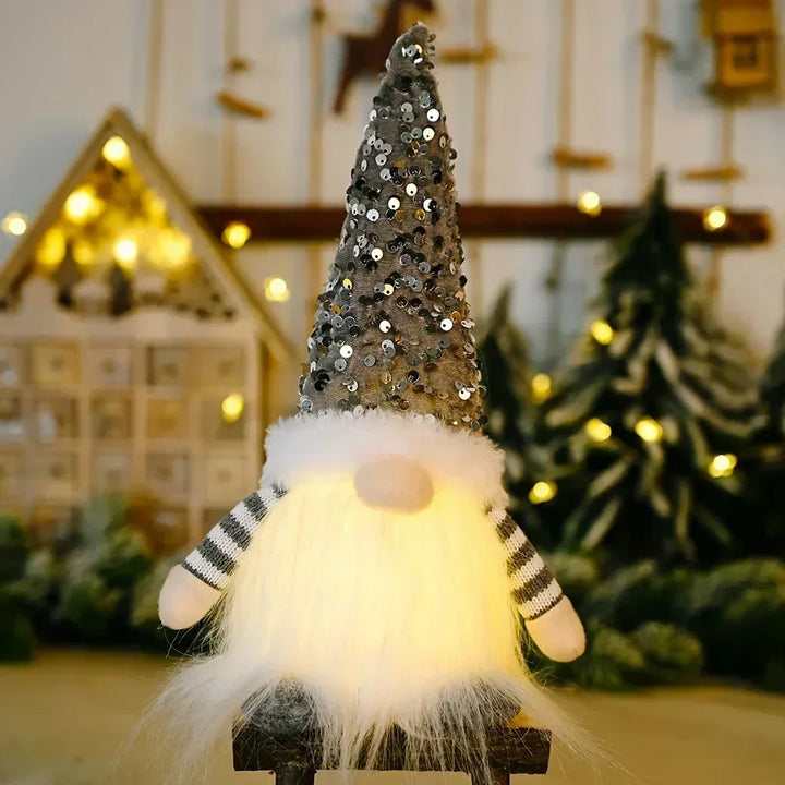 Jul Gnom Dekoration | LED Nattlampa | Varm Glöd Julprydnad