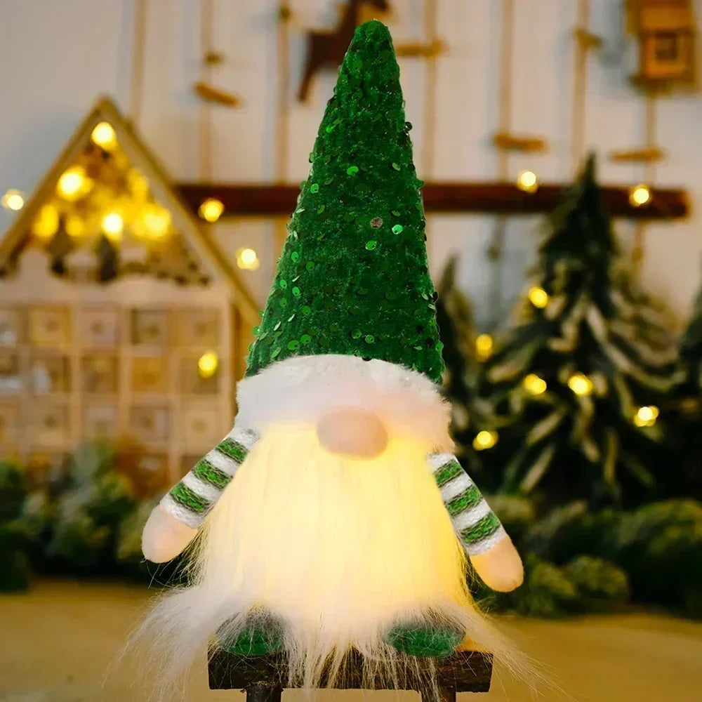 Jul Gnom Dekoration | LED Nattlampa | Varm Glöd Julprydnad