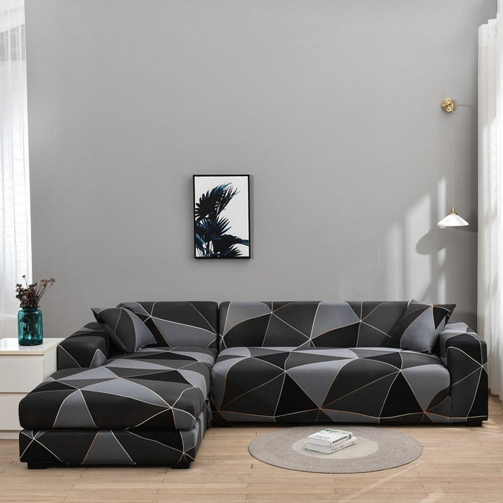Modern halkfri färgglad elastisk sofföverdrag