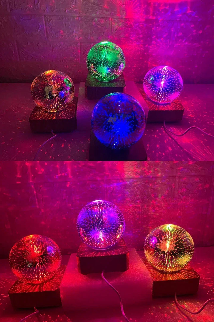 Nattljus Stjärnhimmel Stjärna Hjärta färgglad Atmosfär Flera USB Bordsskrivbordslampa Boll Hem Sovrumsdekoration Julklapp