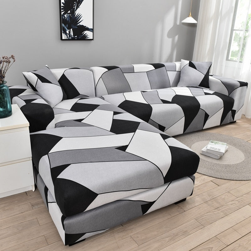 Modern halkfri färgglad elastisk sofföverdrag
