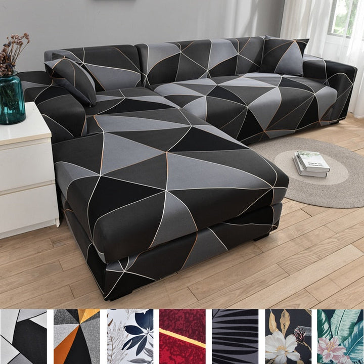 Modern halkfri färgglad elastisk sofföverdrag