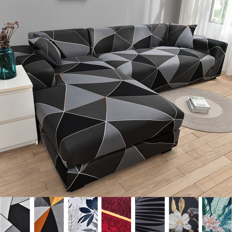 Modern halkfri färgglad elastisk sofföverdrag |