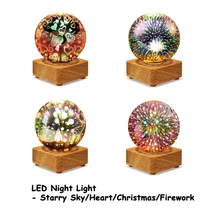 LumiNova 3D Nattlampa | färgändrande stjärnhimmel-lampa | USB LED Dekorativ Lampa | För Sovrum &amp; Gåvoidéer