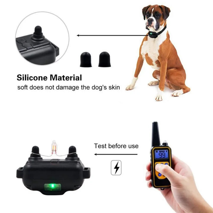 Justerbar Elektrisk Hundtränings E-Halsband – Säker, Effektiv Fjärrkontroll