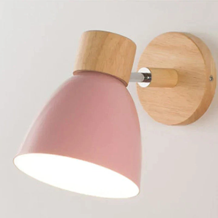 Trä Vägglampa