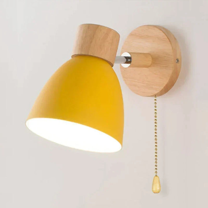 Trä Vägglampa