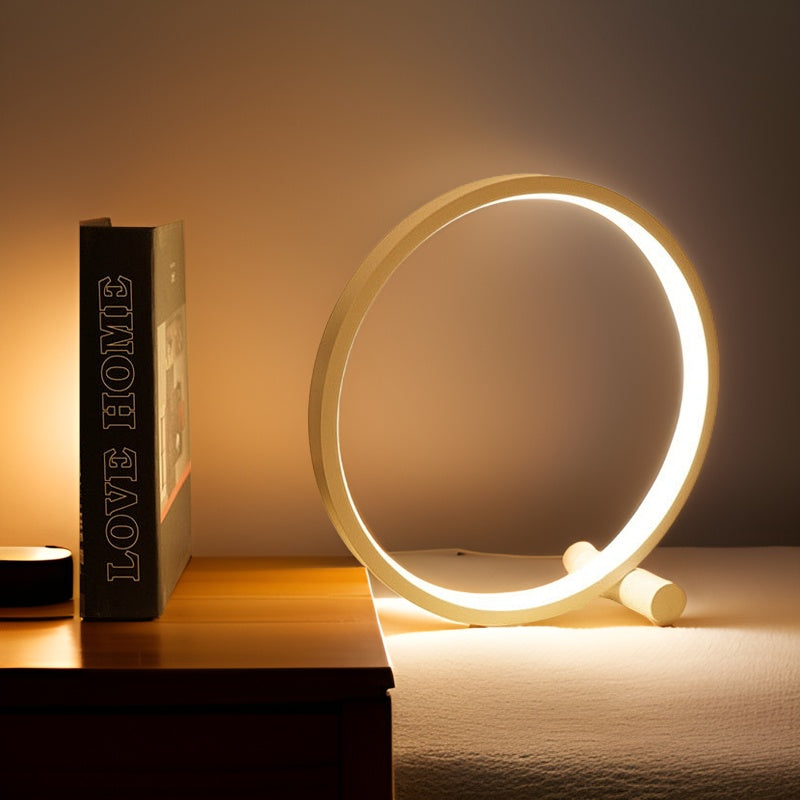 Halo Glo Lampa – minimalistisk dimbar rund LED-bordslampa