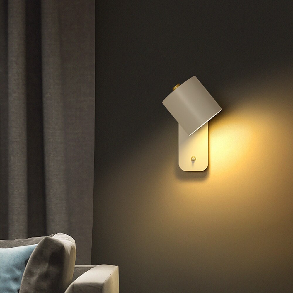 Frendor - Moderna LED Vägglampor med Strömbrytare Inomhus Heminredning Belysning