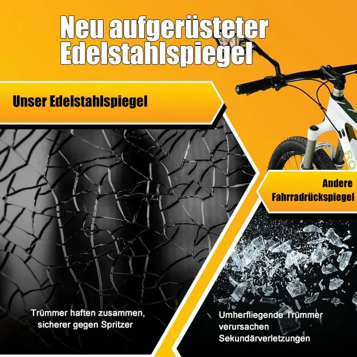 Cykelspegel i rostfritt stål – Stötsäker &amp; 360° justerbar för ökad säkerhet