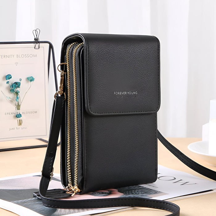 Carry - Stilig Crossbody Plånbok & Mobilhållare Väska