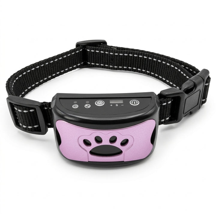 Intelligent anti-bark hundhalsband med ljudvågsteknologi och justerbar passform
