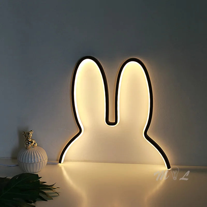 USB-uppladdningsbar kanin nattlampa med ambient belysning - BunnyLight |