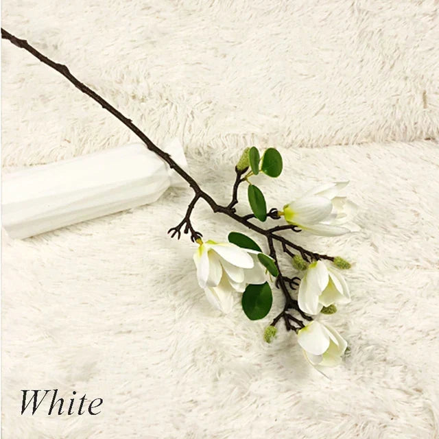 SilkSplendor - Livs-liknande konstgjorda magnoliagrenar