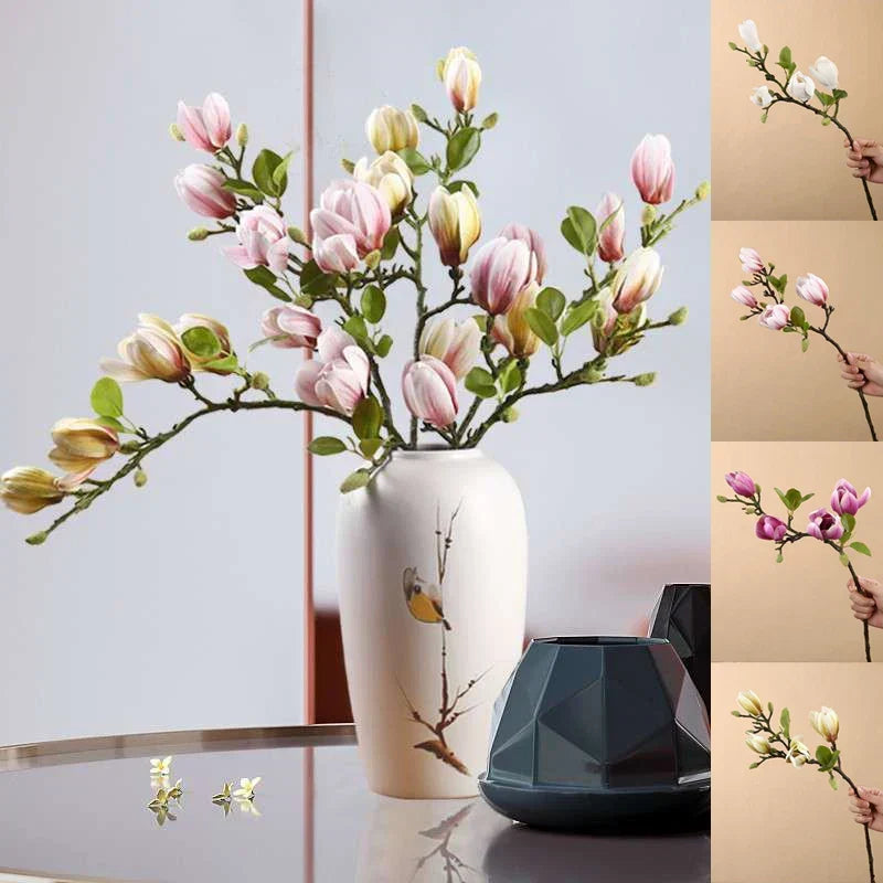 Livaktiga konstgjorda magnoliagrenar
