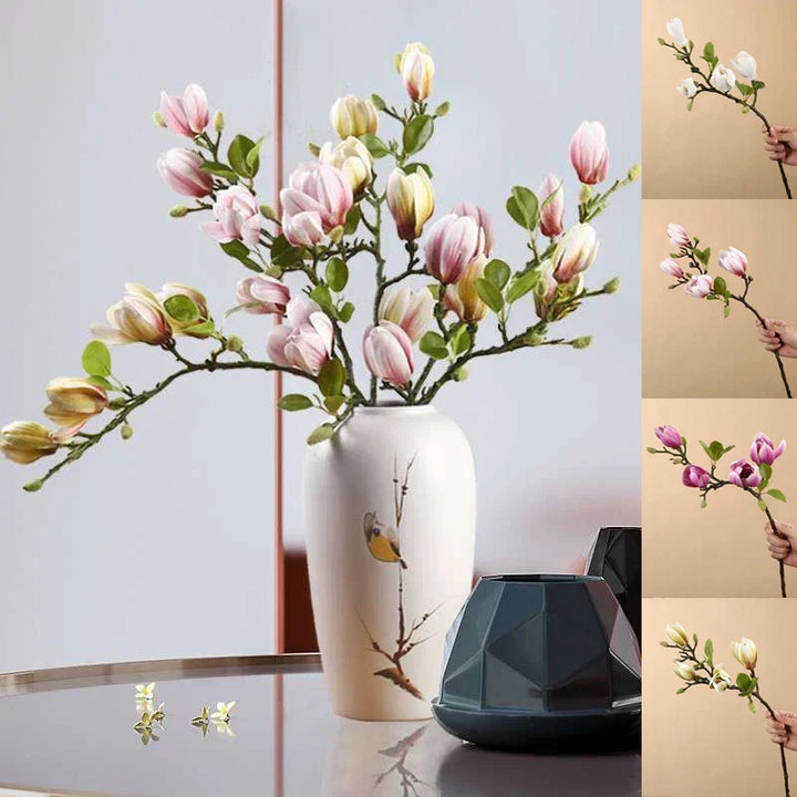 Livaktiga konstgjorda magnoliagrenar