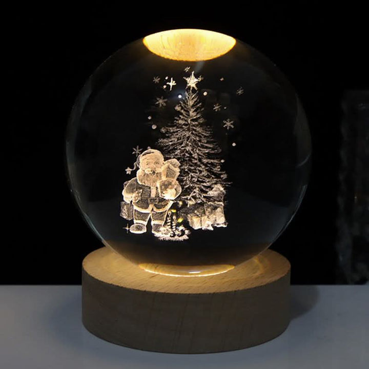 Luminös Kristallkula LED Nattlampa Dekor