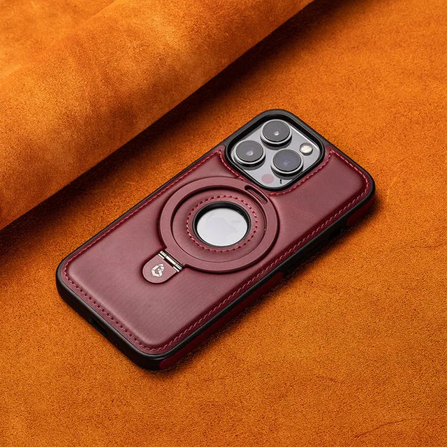 Magnetiskt iPhone-fodral med osynlig ringhållare