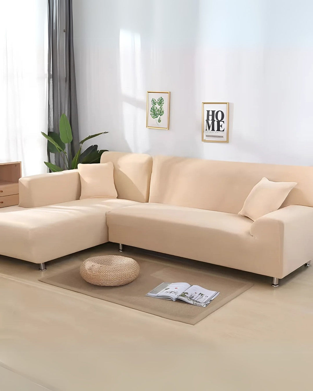 Elegant Modulär Sofföverdrag med Anpassningsbar Arrangement