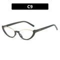 Kvinnors Cat-Eye Solglasögon med Spegelglas och Elegant Ram