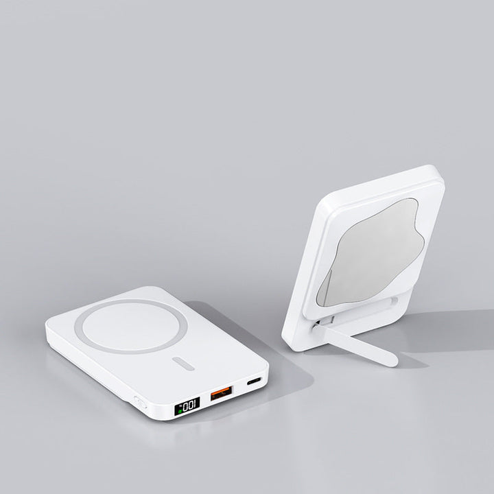 Powerbank med inbyggd kosmetisk spegel och multifunktionell laddningsport