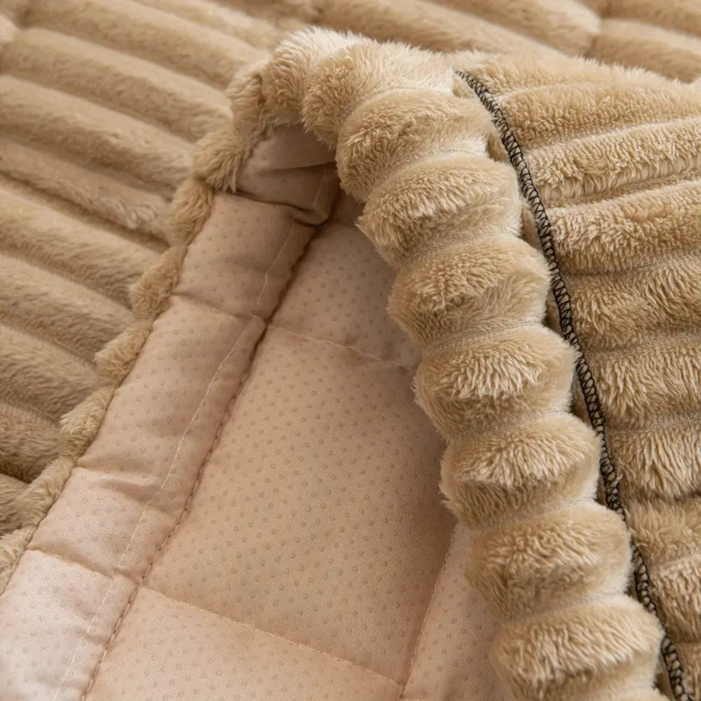 Plush Fållade Kanter Sofföverdrag