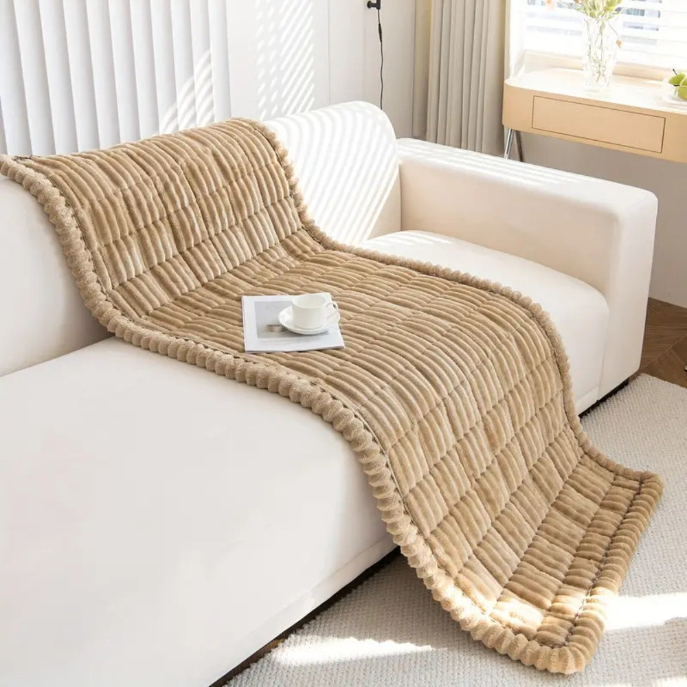 Plush Fållade Kanter Sofföverdrag