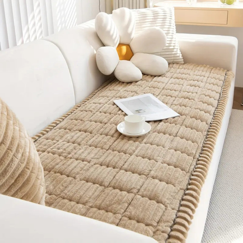 Plush Fållade Kanter Sofföverdrag