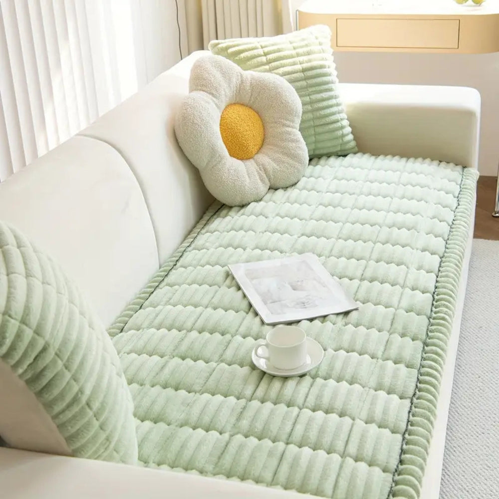 Plush Fållade Kanter Sofföverdrag