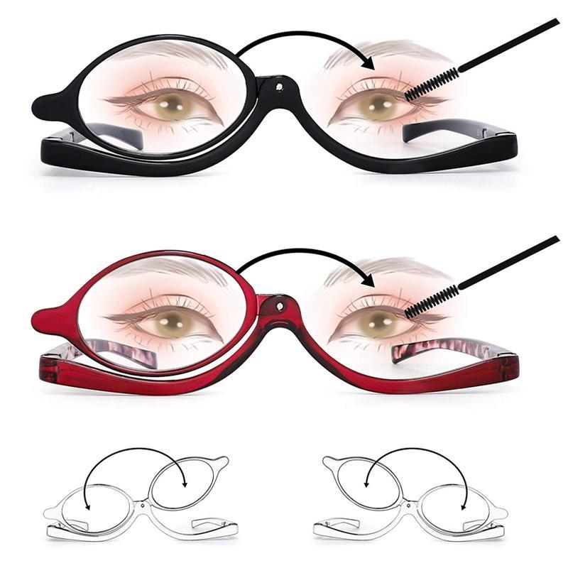 Förstorande sminkglasögon med roterande lins – MirrorVue