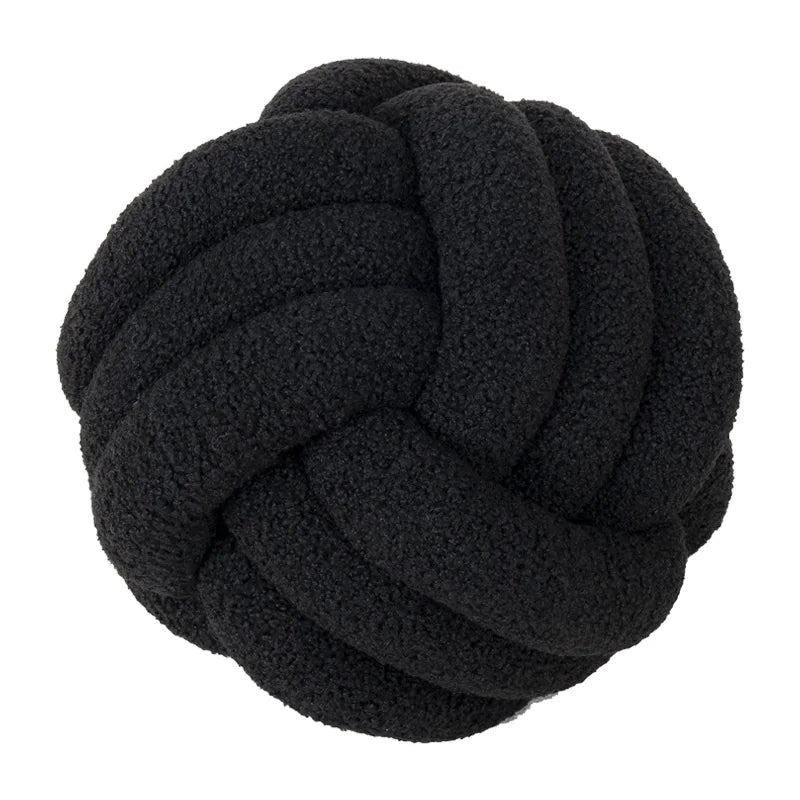 Kasta Kudde - Mysig - Handknuten Boll - Fårskinn
