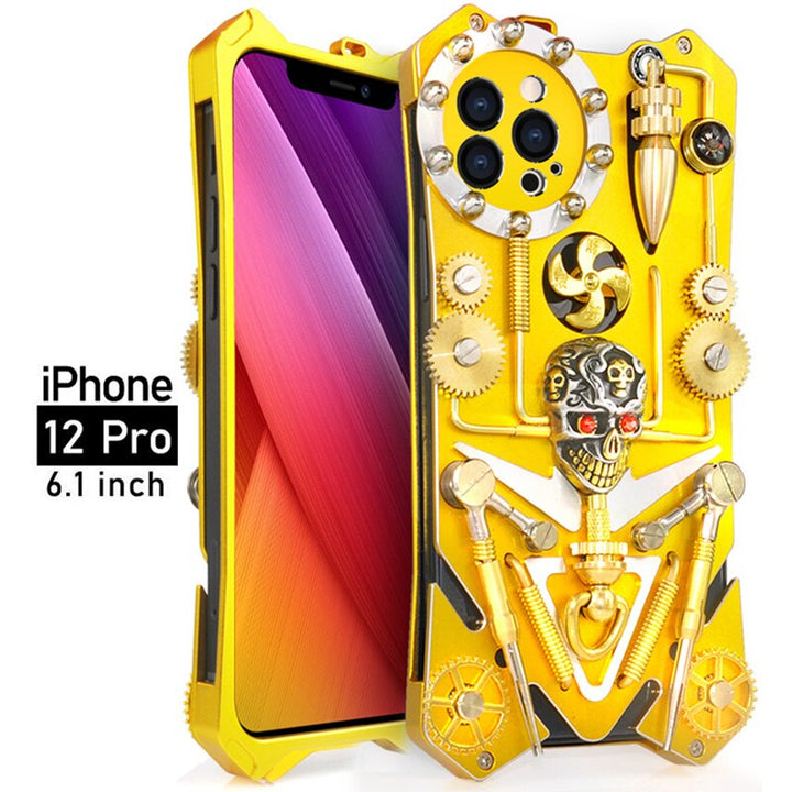 Mechanic Skull Cyberpunk Stil iPhone-fodral
