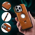 Magnetiskt iPhone-fodral med osynlig ringhållare