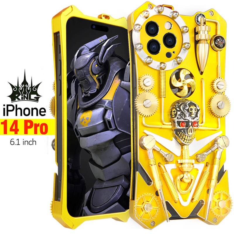 Mechanic Skull Cyberpunk Stil iPhone-fodral