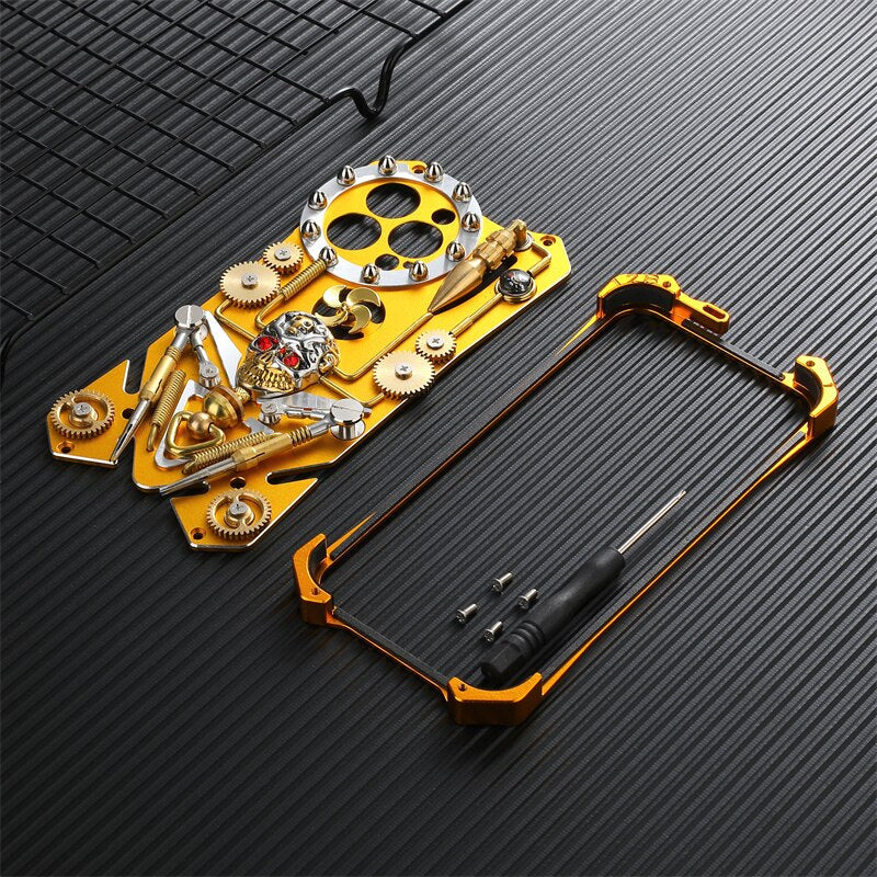 Mechanic Skull Cyberpunk Stil iPhone Fodral