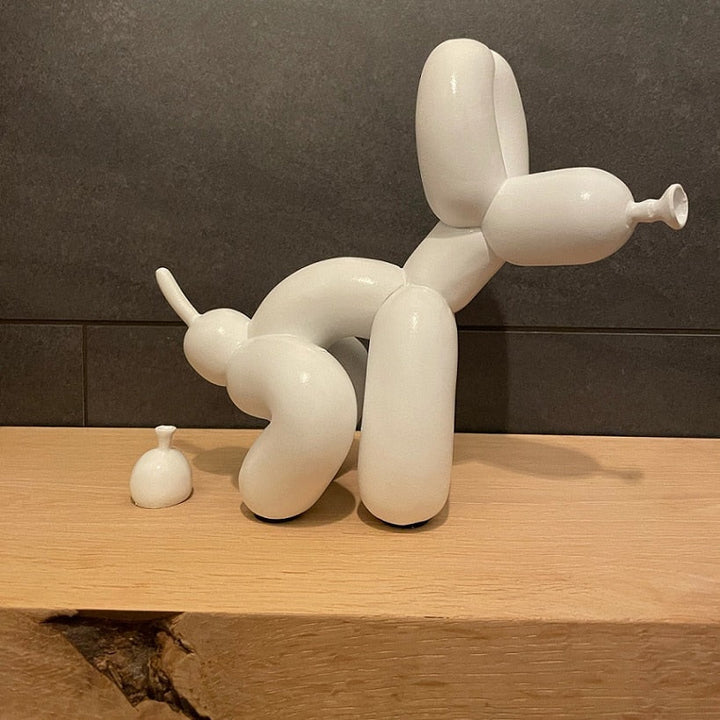 Ballonghund Skulptur, Ballongkonst Staty, Mini Samlarfigur, Heminredning, Resin Figur, Skrivbordsaccessoarer, Rumsdekoration
