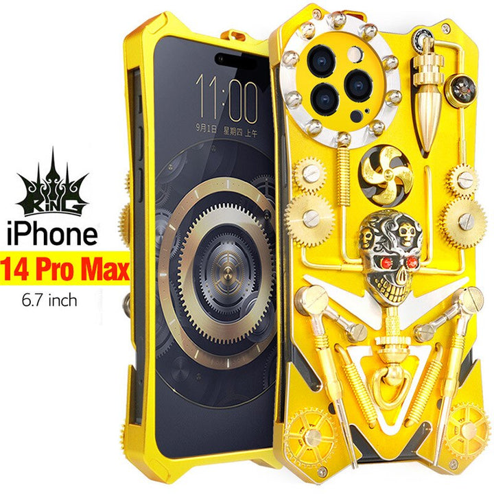 Mechanic Skull Cyberpunk Stil iPhone Fodral
