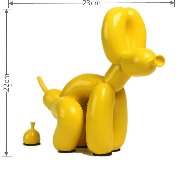 Ballonghund Skulptur, Ballongkonst Staty, Mini Samlarfigur, Heminredning, Resin Figur, Skrivbordsaccessoarer, Rumsdekoration