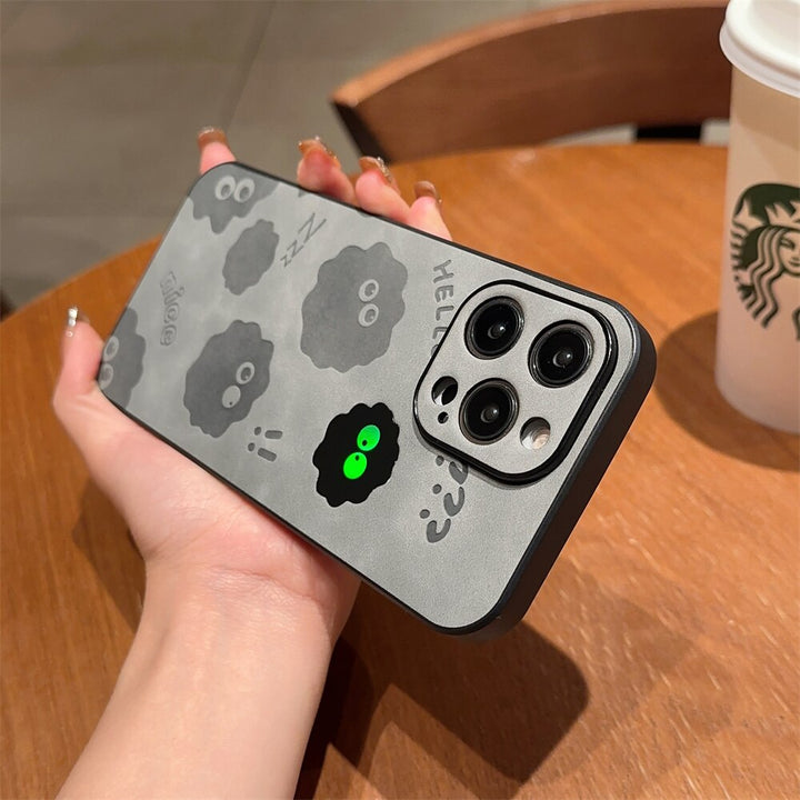 Söt Monster Stötsäker Läder iPhone Fodral