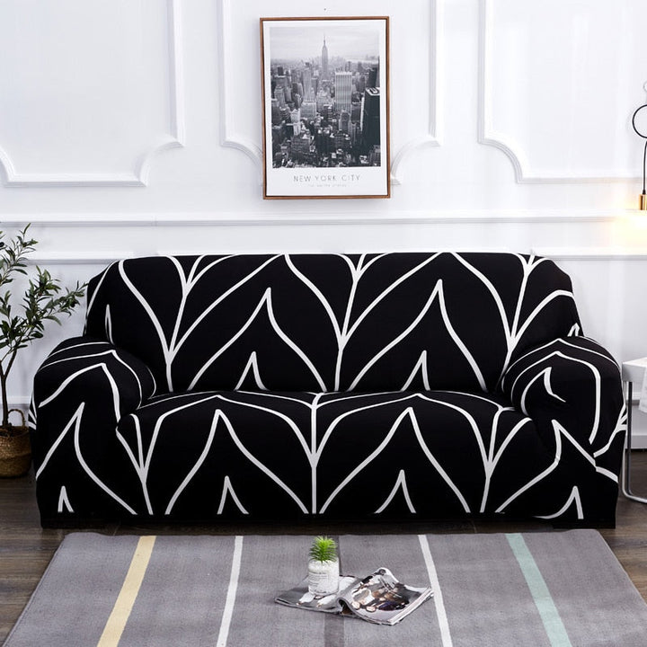 Modern halkfri färgglad elastisk sofföverdrag