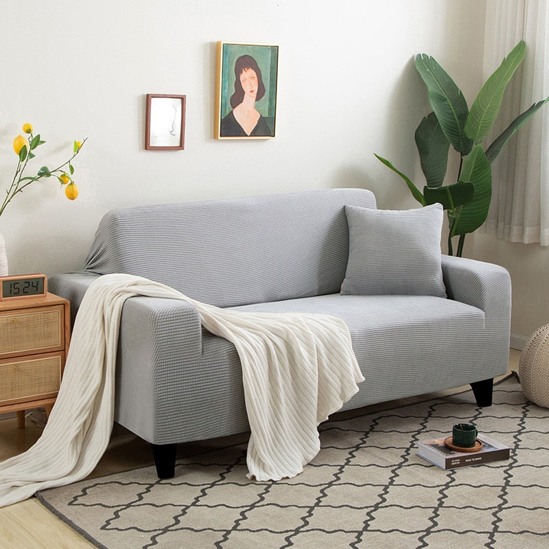Texturerad Stretch Sofföverdrag | Halkfritt, Maskintvättbart &amp; Skyddande för 1-sits, 2-sits och 3-sits soffor