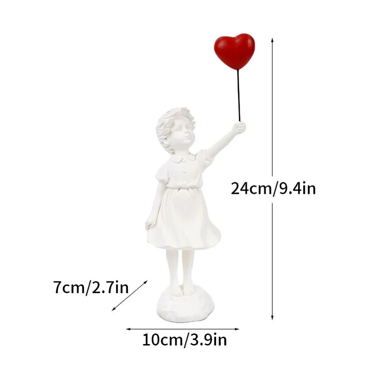 Dropshipping Banksy Skulptur Samling Blomsterkastare Staty Popkonst Modern Ballongflicka Figur Kontor Hem Dekoration