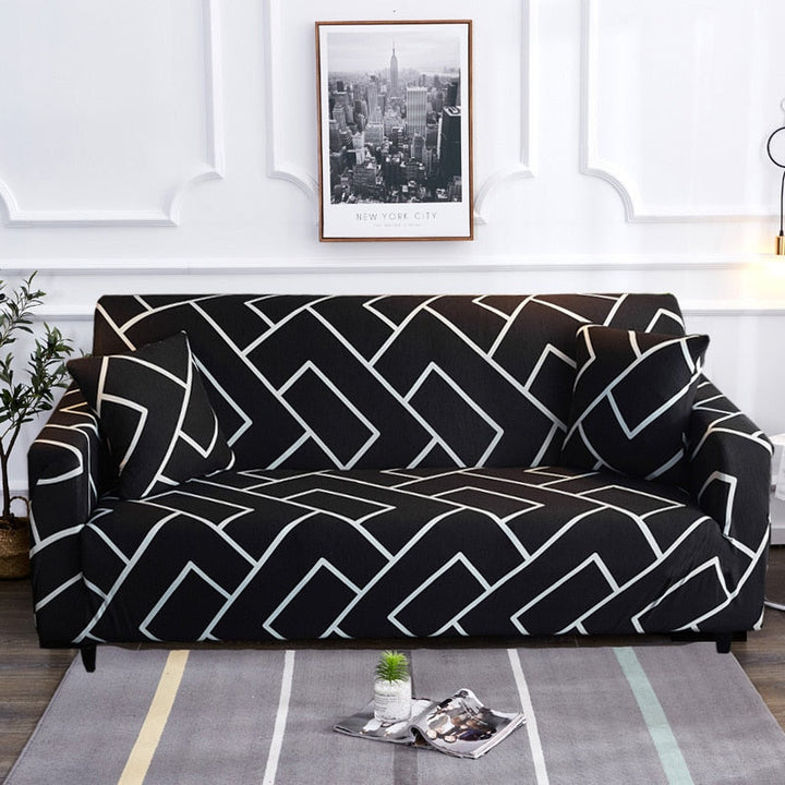 Modern halkfri färgglad elastisk sofföverdrag