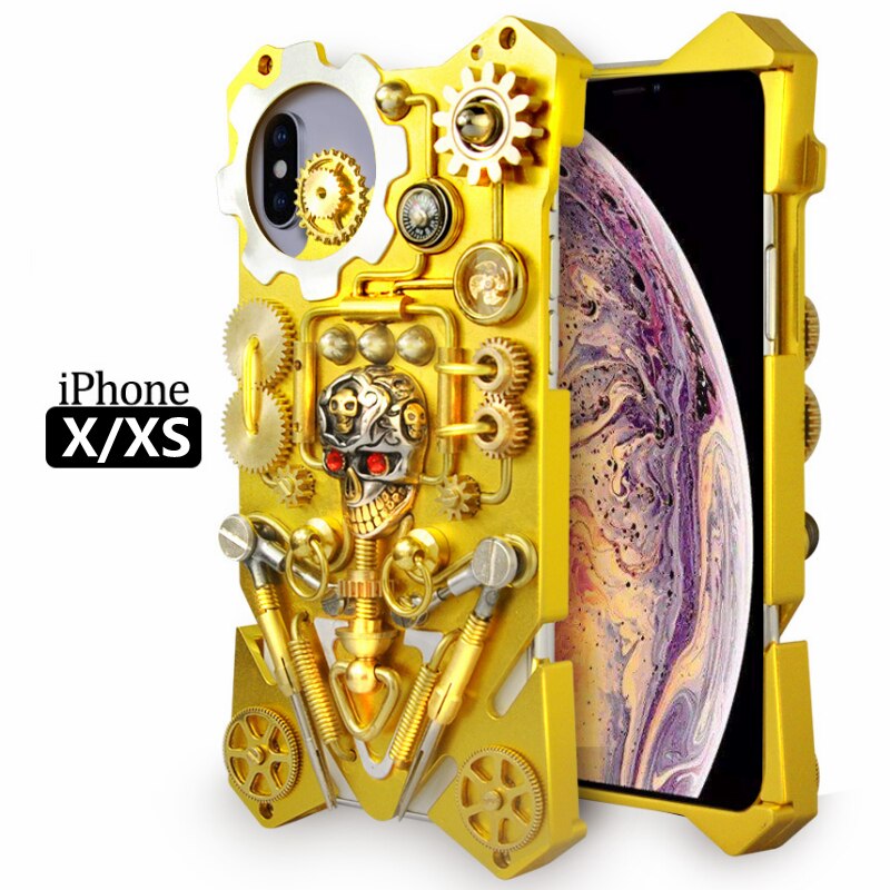 Mechanic Skull Cyberpunk Stil iPhone-fodral